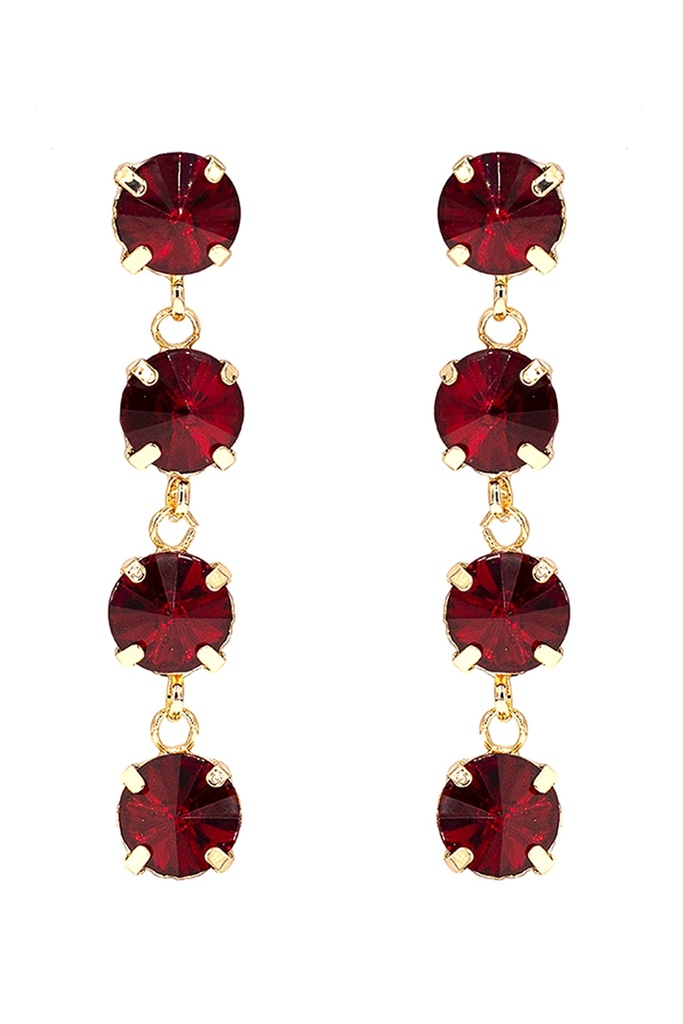 Aretes colgantes Rubí