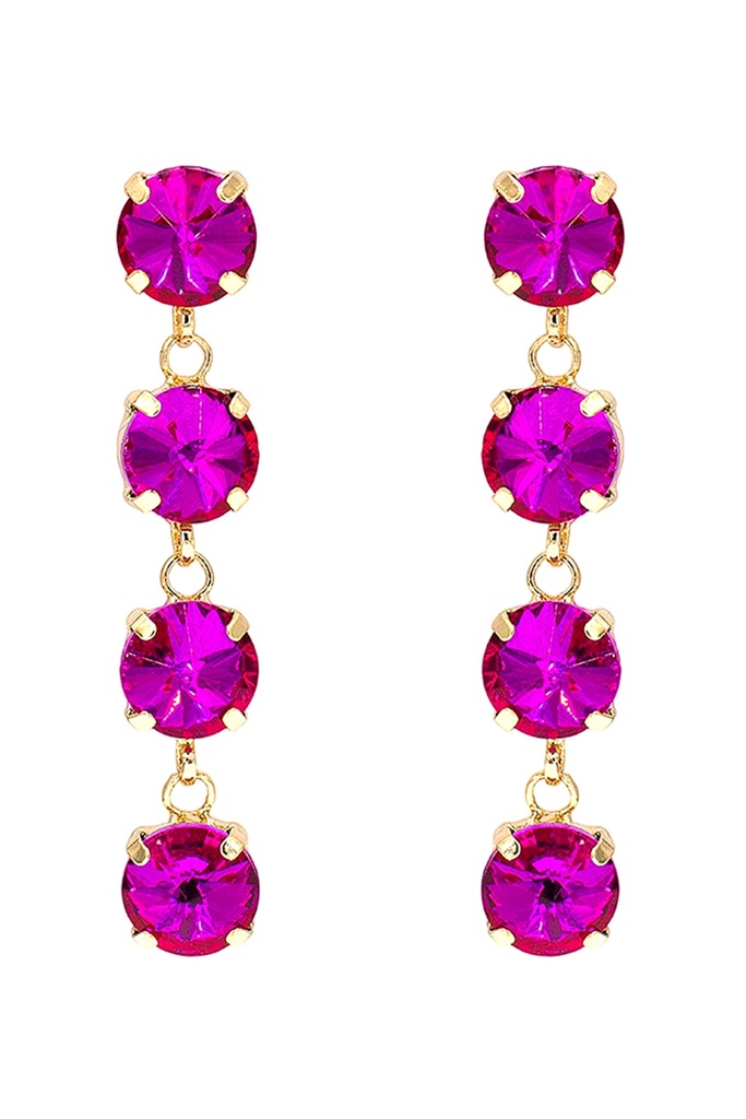 Aretes colgantes con pedrería
