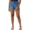 Shorts tiro alto dobladillo sin rematar