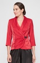 Blusa con cierre de adornos brillantes