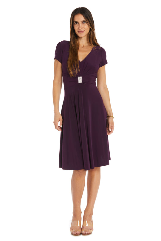 Vestido midi con diamantes