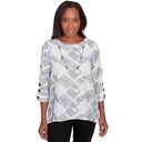 BLusa con tejido geométrico
