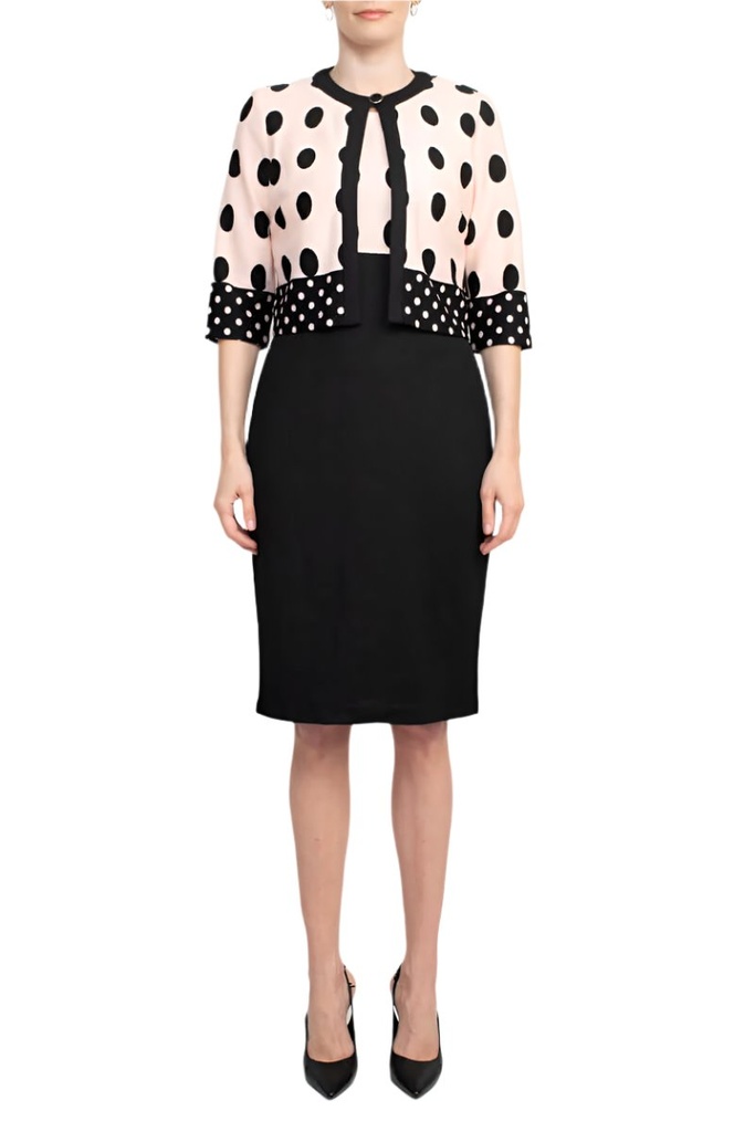 Vestido con chaqueta polka