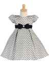 Vestido de fiesta con lazos y jacquard