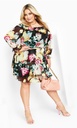 Vestido floral con volantes Athena