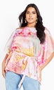 Blusa satinada Sunset Rose