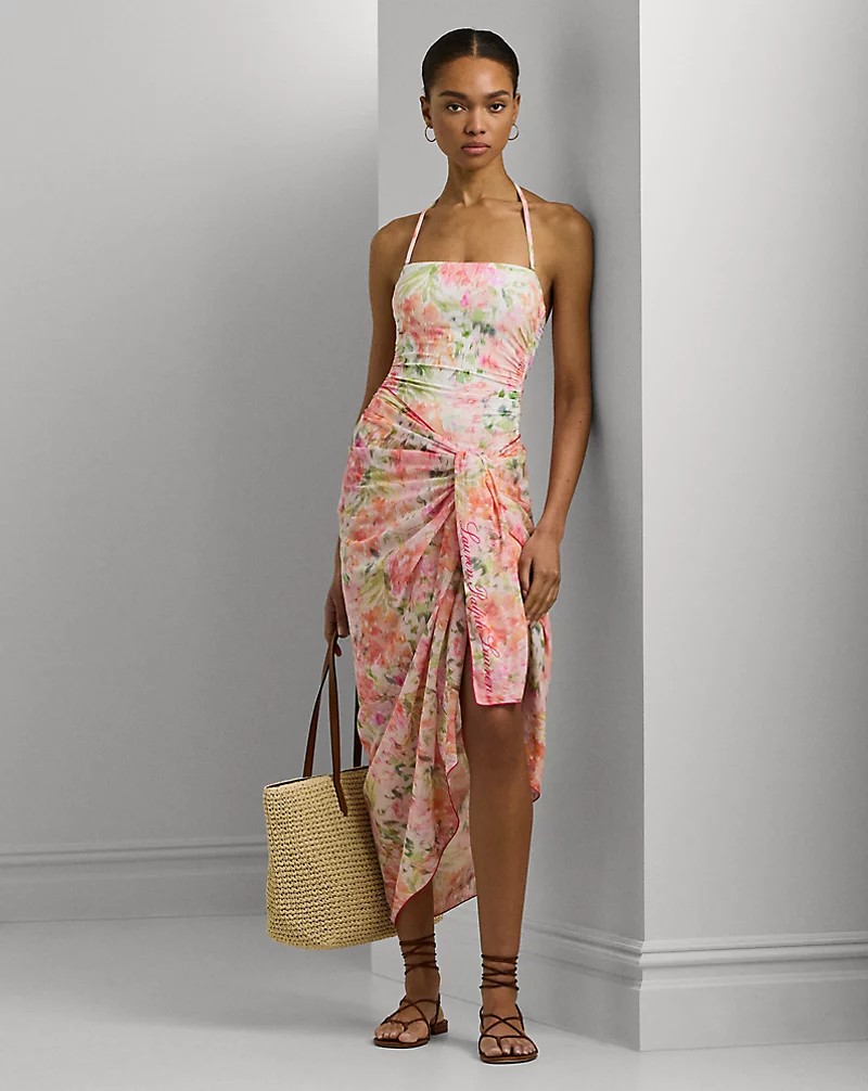 Falda de baño estampada cover up