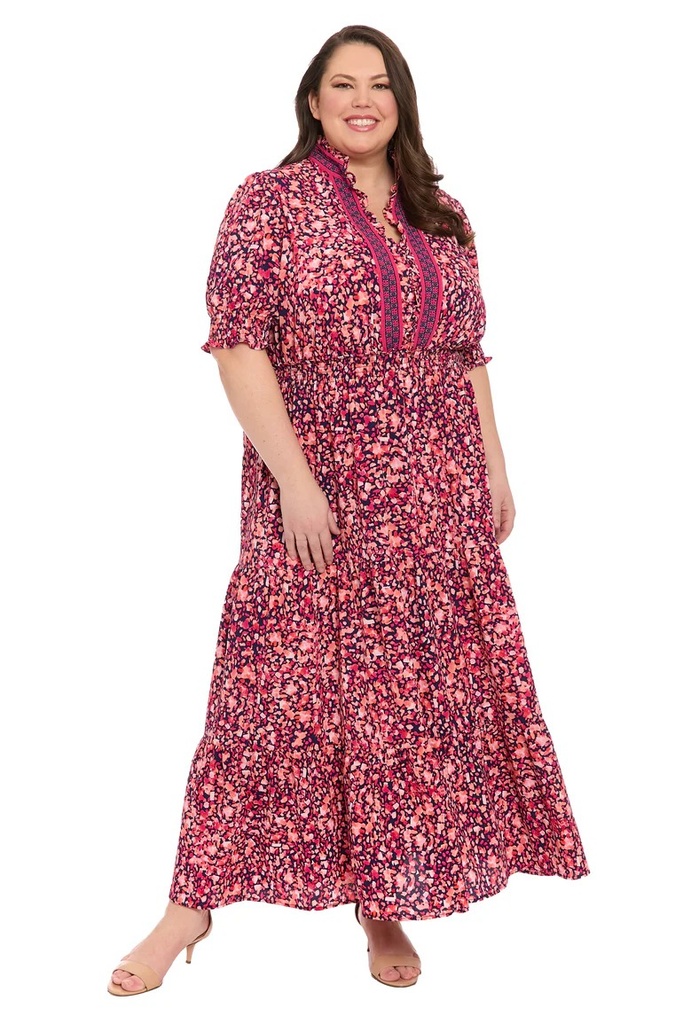 Vestido Maxi con cintura fruncida Liana