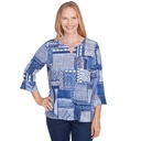 Blusa con cuentas y parches