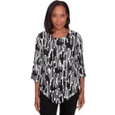 Blusa de geométrico vertical con collar