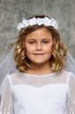 Velo de niña con corona de flores