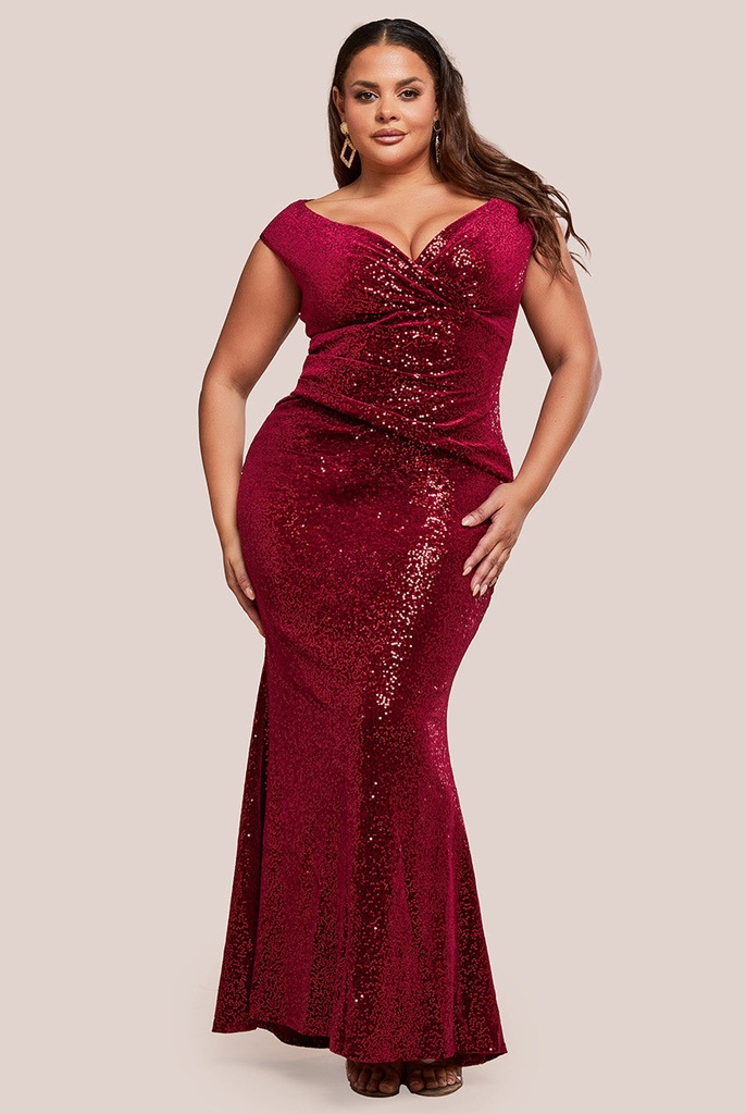 Vestido traslapado de terciopelo