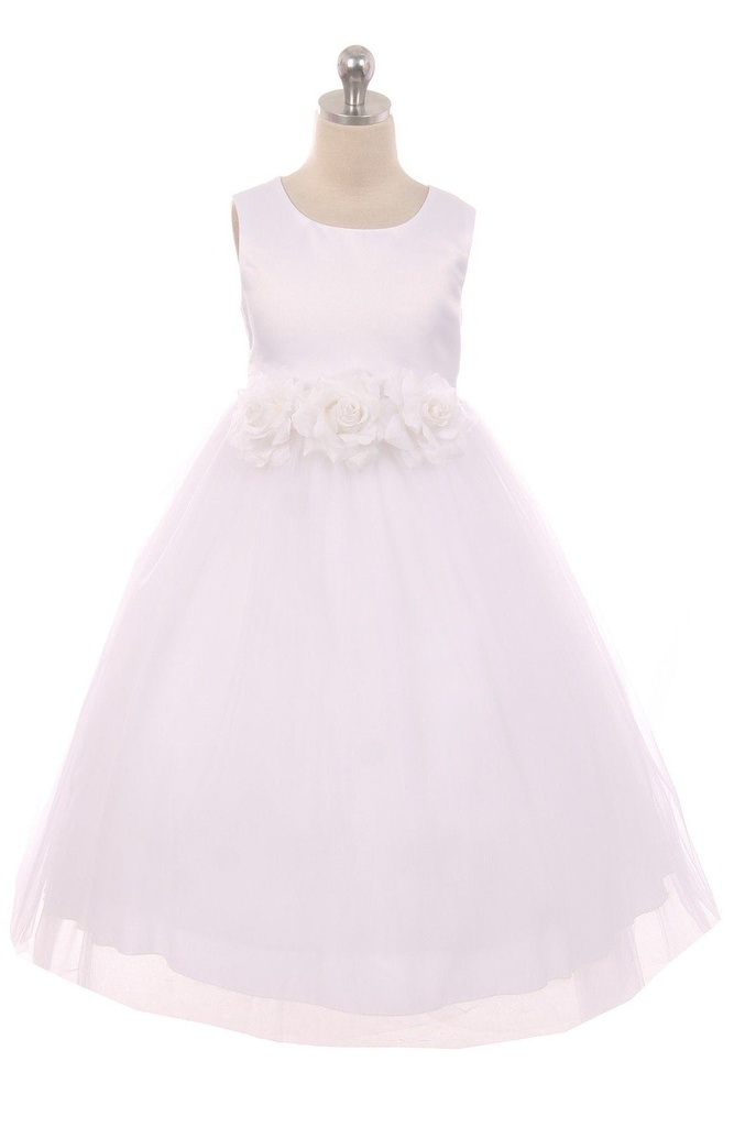 Vestido de satén y tul con diamantes (copia)