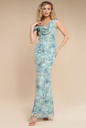 Vestido de gasa floral Jacquard