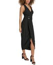 Vestido midi de cruzado falso