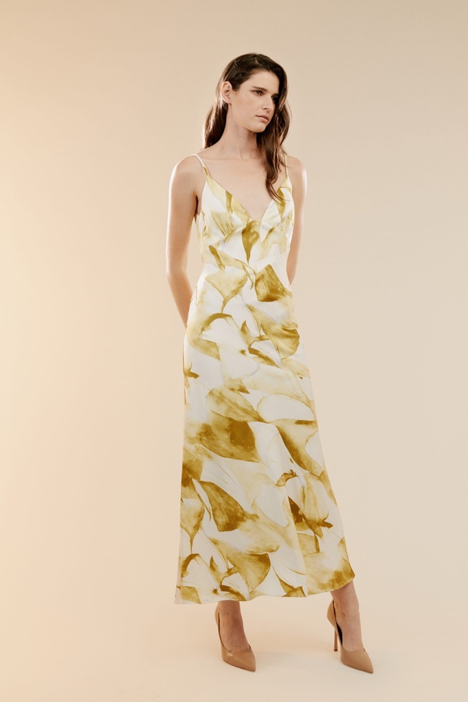 Vestido largo con estampado Capri