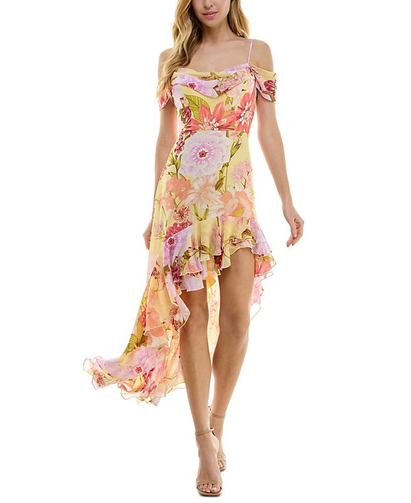 Vestido con dobladillo con volantes