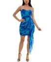 Vestido estampado y drapeado