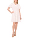 Vestido camisero con mangas abullonadas