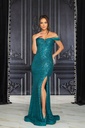 Vestido largo con mangas caídas