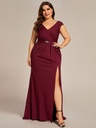 Vestido de escote traslapado