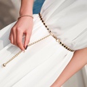 Cinturón de cadena con perlas