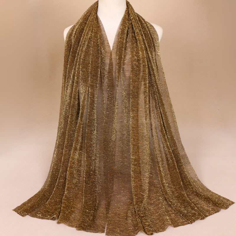Elegante chal de gasa brillante