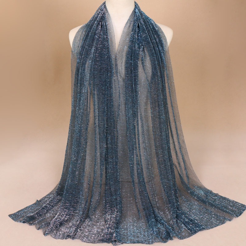 Elegante chal de gasa brillante