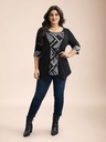 Blusa patchwork geométrica 2 en 1