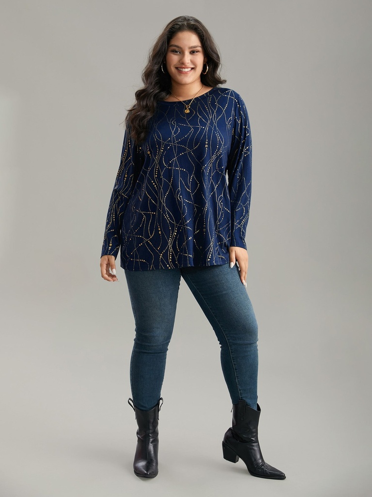 Blusa con lunares en contraste