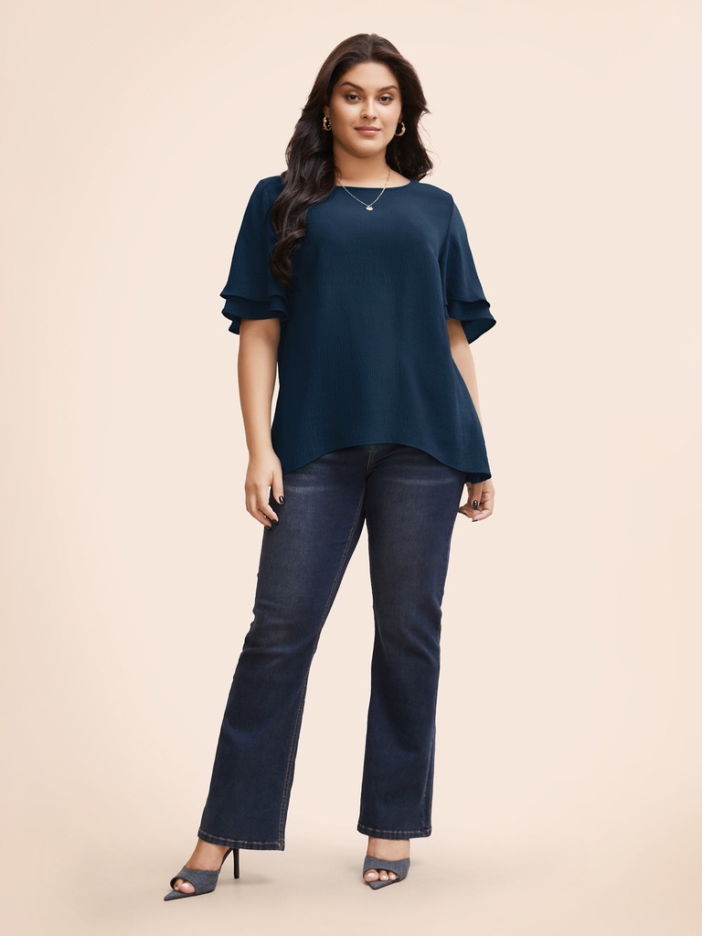 Blusa con volantes escalonados (copia)