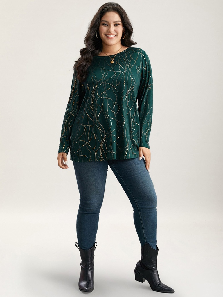 Blusa con lunares en contraste