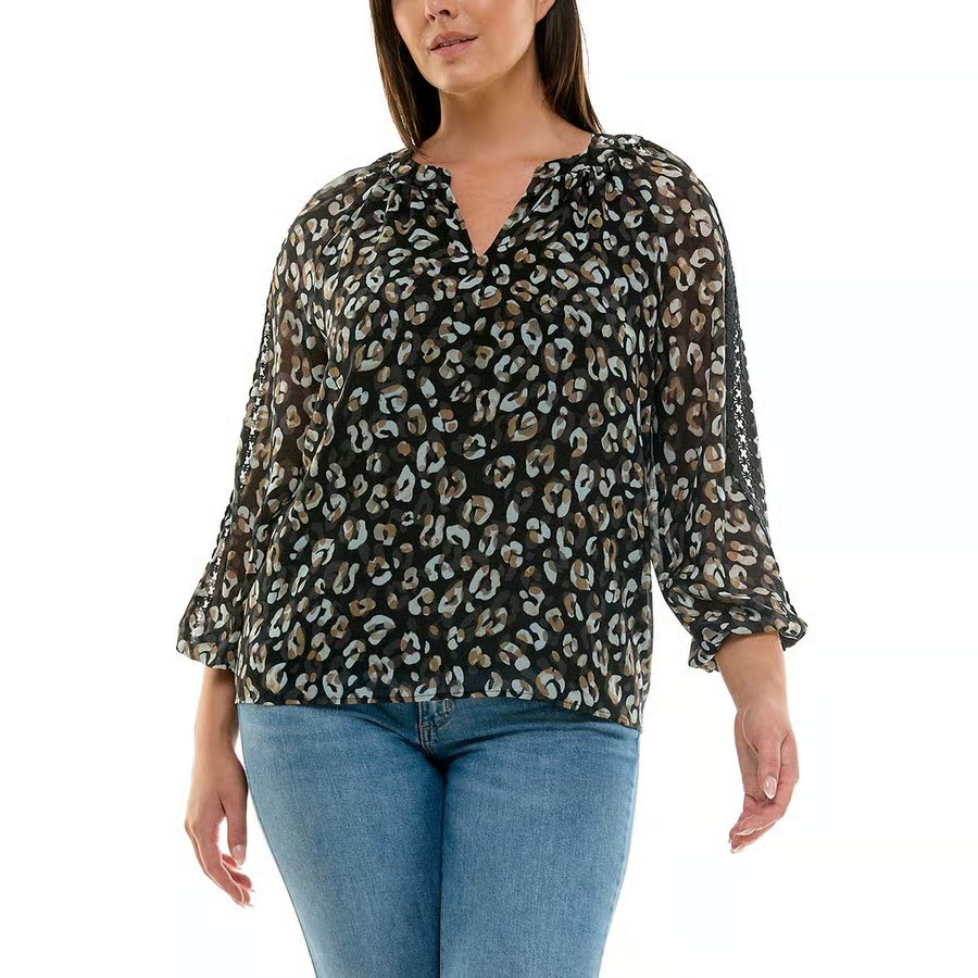 Blusa estampada de chifón