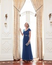 Vestido Celeste de jersey mate