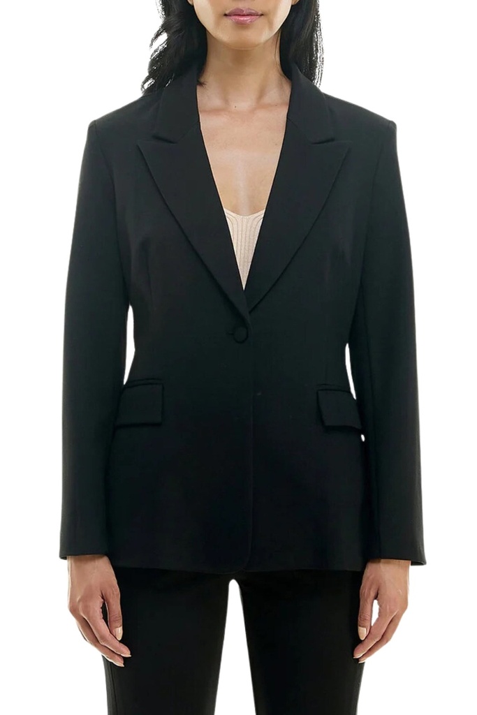 Blazer con detalle de encaje en espalda