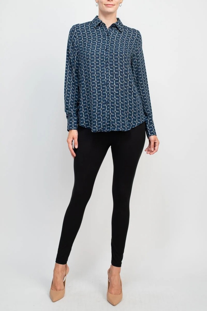 Blusa sòlida de mangas 3/4  (copia)