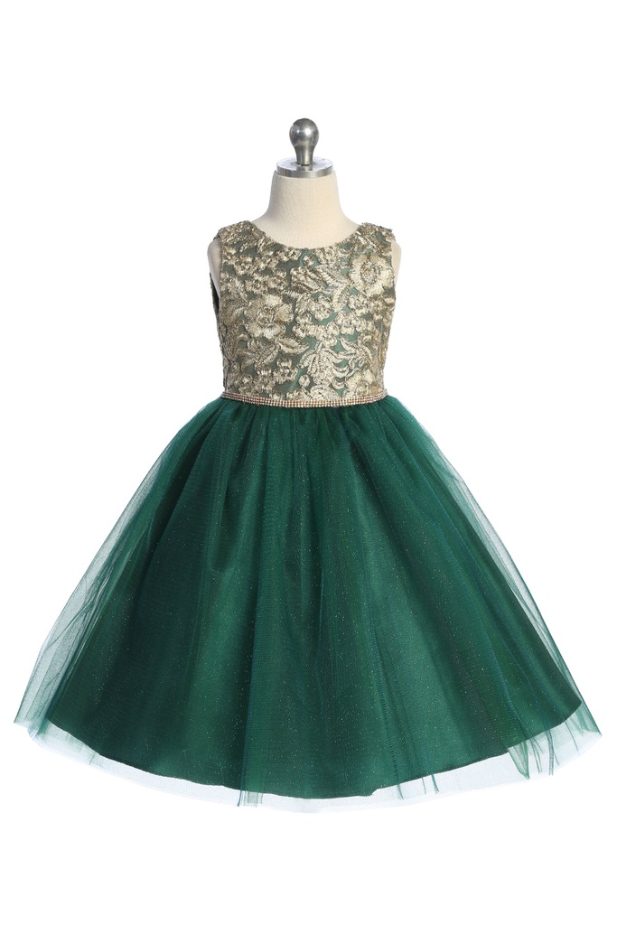 Vestido de tul Shantung con encaje