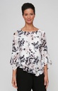 Blusa floral de mangas 3/4