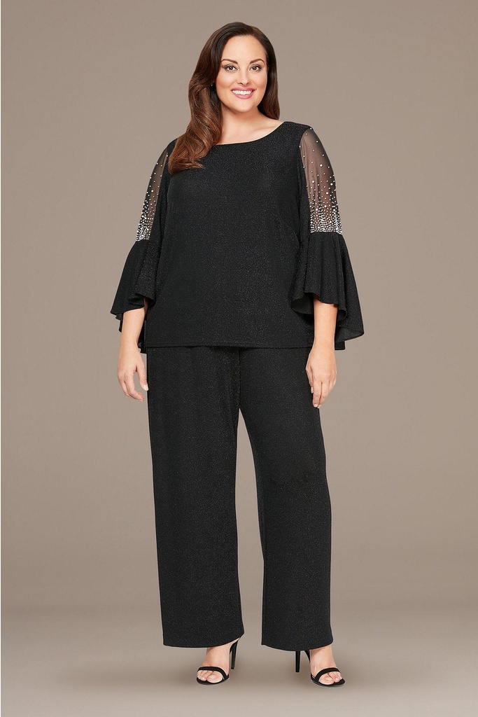 Blusa de fiesta con mangas adornadas