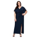 Vestido de jersey mate con hombros descubiertos (copia)