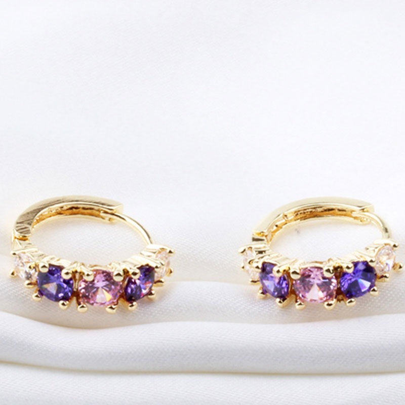 Aretes circulares con zirconias