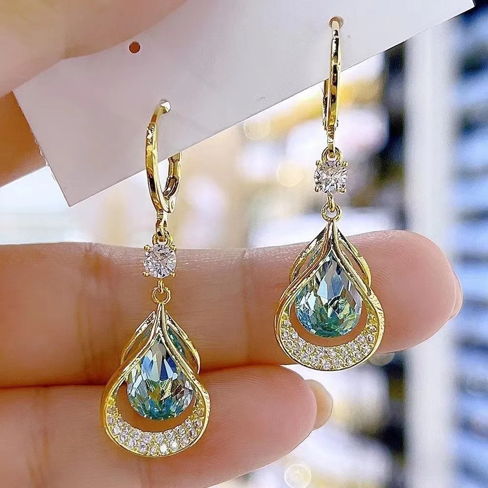 Aretes colgantes de gota de agua (copia)