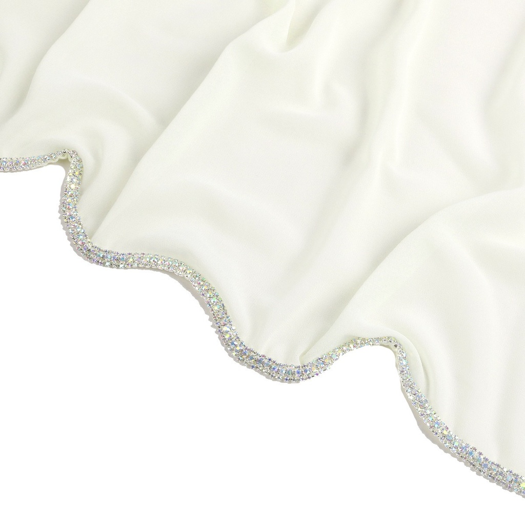 Chal estilo Hijab con ribete brillante