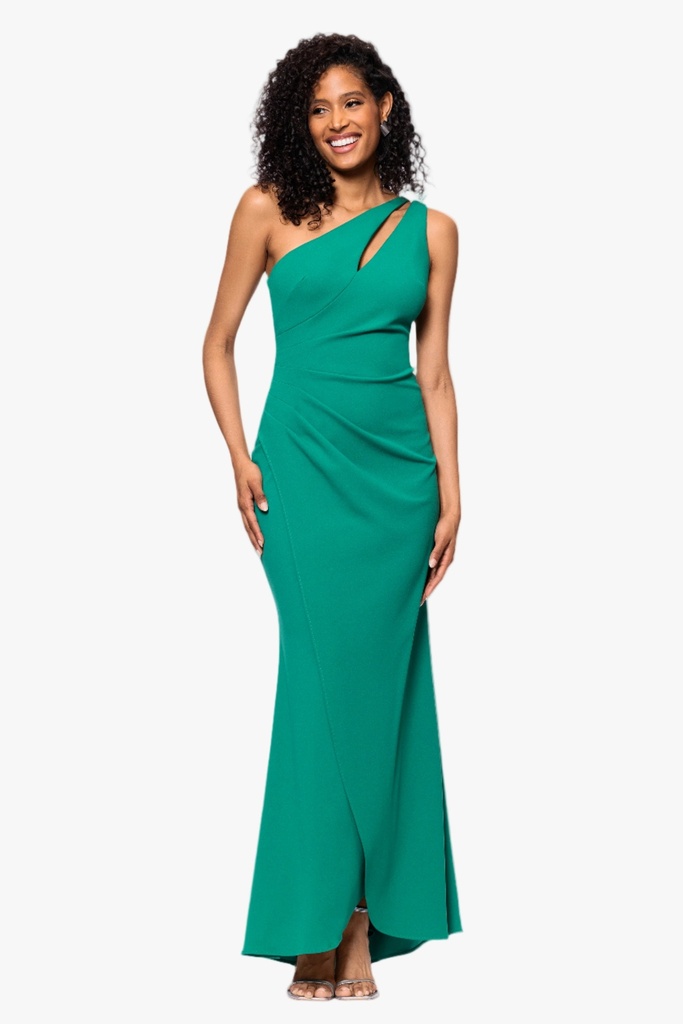 Vestido largo fruncido lateral True