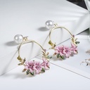 Aretes florales de cerámica