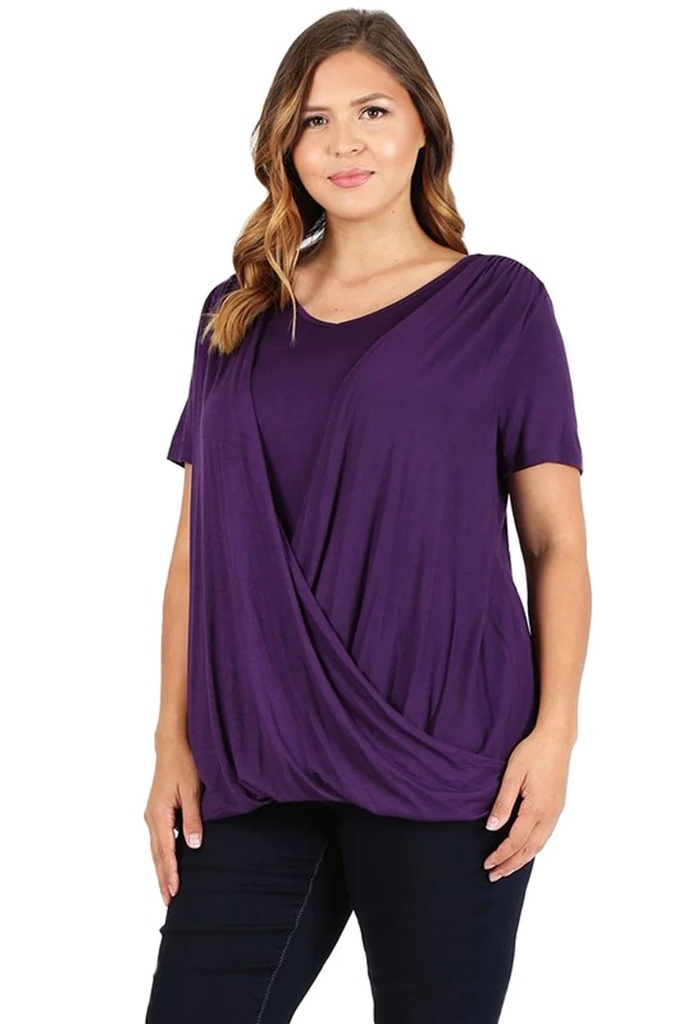 Blusa con frente cruzado