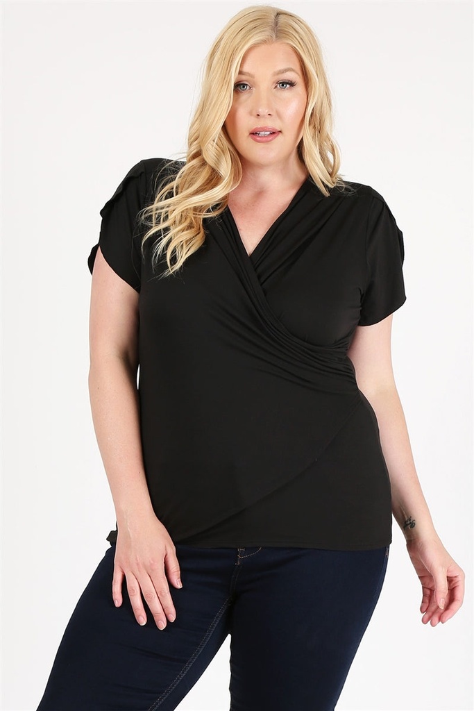 Blusa con frente cruzado traslapado
