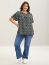 Blusa floral de mangas cortas Ditsy