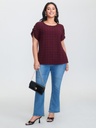 Blusa polka con volantes escalonados