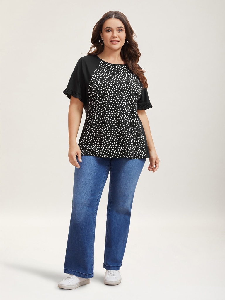 Blusa con estampado Polka